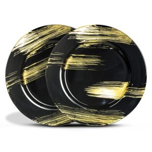Juego de 2 Platos Base de Cristal de 33 cm diámetro Prisma