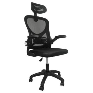 Silla de Oficina Gerencial Malla con Cabecera Negro