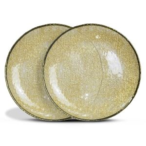 Juego de 2 Platos Base de Cristal de 33 cm diámetro Lumina