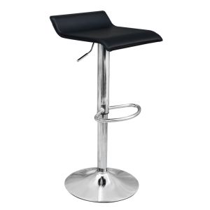 Banco de Cocina Plano Vinipiel Negro