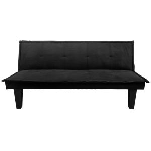 Sofa Cama Reclinable Mediano 1.61 metros Negro Tela